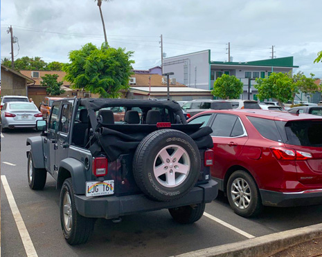 Photo of Jeep parked in Paia Maui